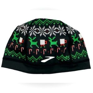 #15 Brooks Ugly Sweater Beanie holiday Christmas running walker trail
